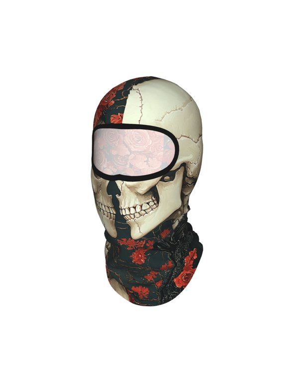 Gothic Skull Couple Unisex Balaclava Ski Mask Full Face Cover for Cold Weather & UV Protection, Breathable Cooling Helmet Liner