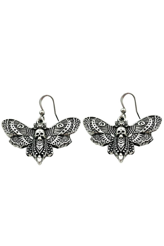 Gothic Skull Drop Earrings For Women Dark Art Goth Aesthetic Vintage Dangle Ear Jewelry Accessories Punk Gifts