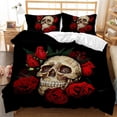 thumbnail image 1 of Gothic Skull Duvet Cover Set,Bedding Set for Kids and Adult, Home Decor, Full Size, 1 of 4