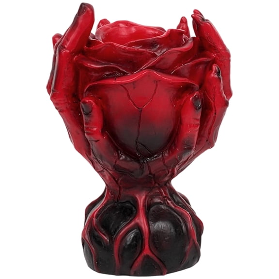 Gothic Skull Flower Pot Handcrafted Resins Vases For Halloween Party Display
