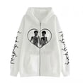 thumbnail image 1 of Gothic Skull Graphic Print Hoodie Y2K Punk Style Sweatshirt Unisex Oversized Zip-Up Hooded Sweatshirt, 1 of 3