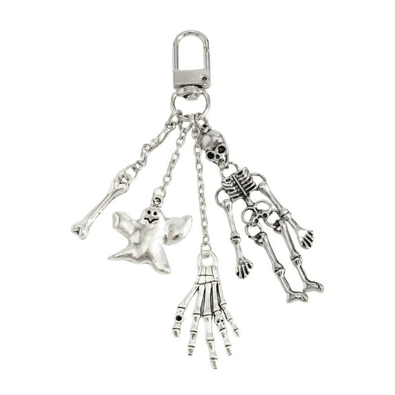 Gothic Skull Keychain Alloy Metal Keyring For Backpacks Luggage Unique Gothic Jewelry Accessory