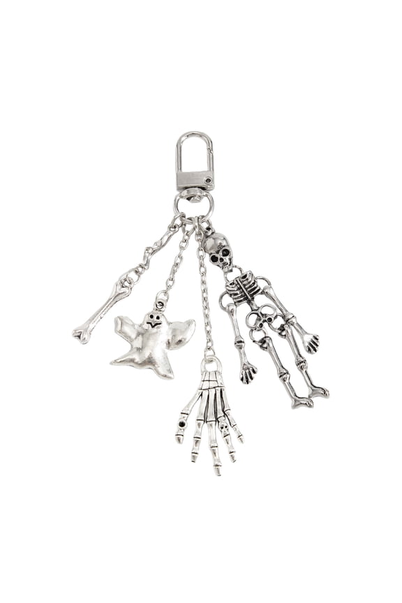 Gothic Skull Keychain Alloy Metal Keyring For Backpacks Luggage Unique Gothic Jewelry Accessory