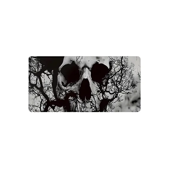 Gothic Skull Large Mouse Pad, Gaming Mouse Pad, Non-Slip Rubber Base, Office Accessories, Desk Mat, Dark Tree and Skull MousePads for School, Work, Home Decor Gifts 35.5" x 15.8"