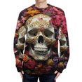 thumbnail image 1 of Gothic Skull Lover Fall Fashion 2024 Long Sleeve Crew Neck Business Casual Pullover Tops Trendy for Men And Women, 1 of 6