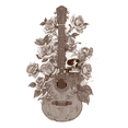 thumbnail image 1 of Gothic Skull Rose Guitar Canvas Print, Musical Wall Art for Living Room Bedroom Bar Cafe Study Office Decor, 1 of 8