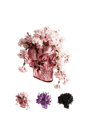 Gothic Skull Wall Vase – Hangable & Tabletop Freestanding, Gothic Skull Vase Home Decor, Dark Elegance Table Decorations Art Sculpture Flower Pot, for Home Stylists Plant Parents