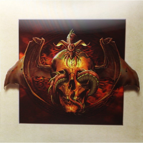 Gothic Skull with Snakes, Wings - 3D Lenticular Poster - 16x16 Print