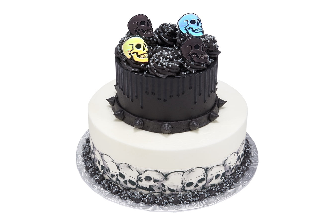 Gothic Skulls 2 Tier Cake