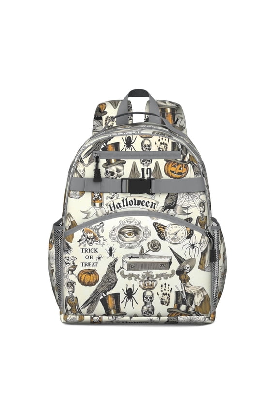 Gothic Solar Eclipse Backpack - Waterproof & Breathable Book Bag with Chest Strap, Dark Aesthetic