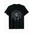 thumbnail image 1 of Gothic Spider Graphic Tee T Shirt Top Web Bat Design Geometric Pattern Short Sleeve Crew Neck Black S-5XL, 1 of 5