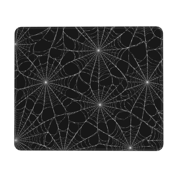Gothic Spider Web Black White Mouse Pad Non-Slip Rubber Gaming Mousepad Rectangle for Computers Laptop 7 x 8.6 in