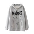 thumbnail image 1 of Gothic Spiderweb Graphic Hoodie Y2K Harajuku Zip-Up Sweatshirt Unisex Oversized Casual Pullover, 1 of 3