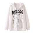 thumbnail image 1 of Gothic Spiderweb Graphic Hoodie Y2K Harajuku Zip-Up Sweatshirt Unisex Oversized Casual Pullover, 1 of 3