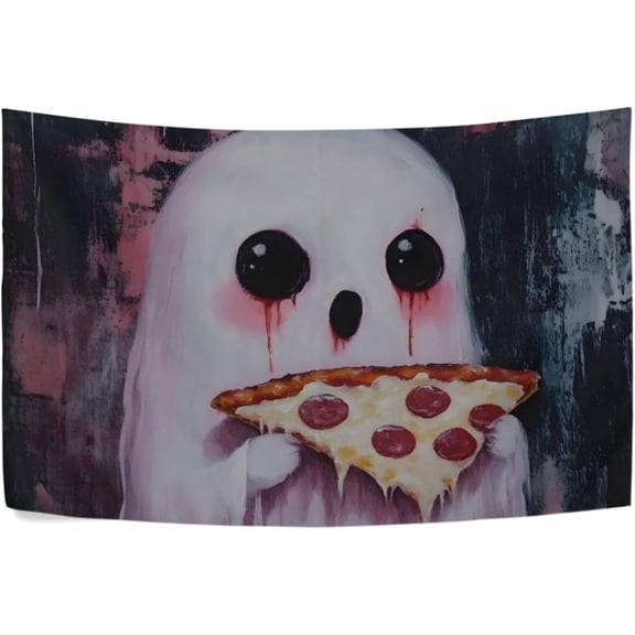Gothic Spirit Pizza Tapestry Wall Hanging Tapestry Personalized Tapestry Throw Dorm Living Room Art Home Decor 90 x 60