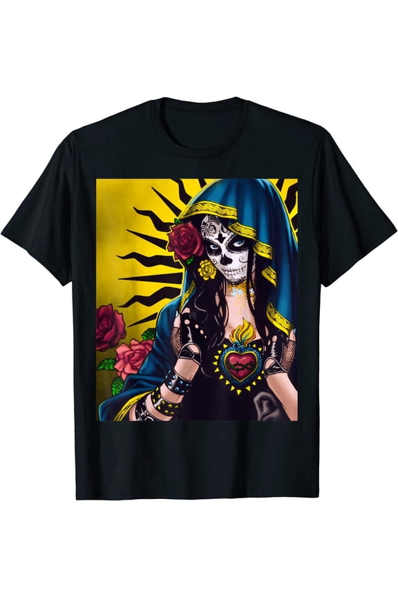 Gothic Spiritual-Inspired Shirt with Mystical Skeleton Art Theme, S-3XL