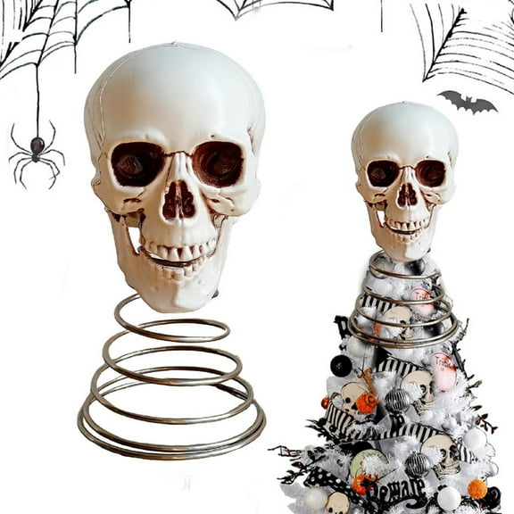 Gothic Spring Skull Tree Top Decoration with Halloween Party Decoration Festive Tabletop Decoration