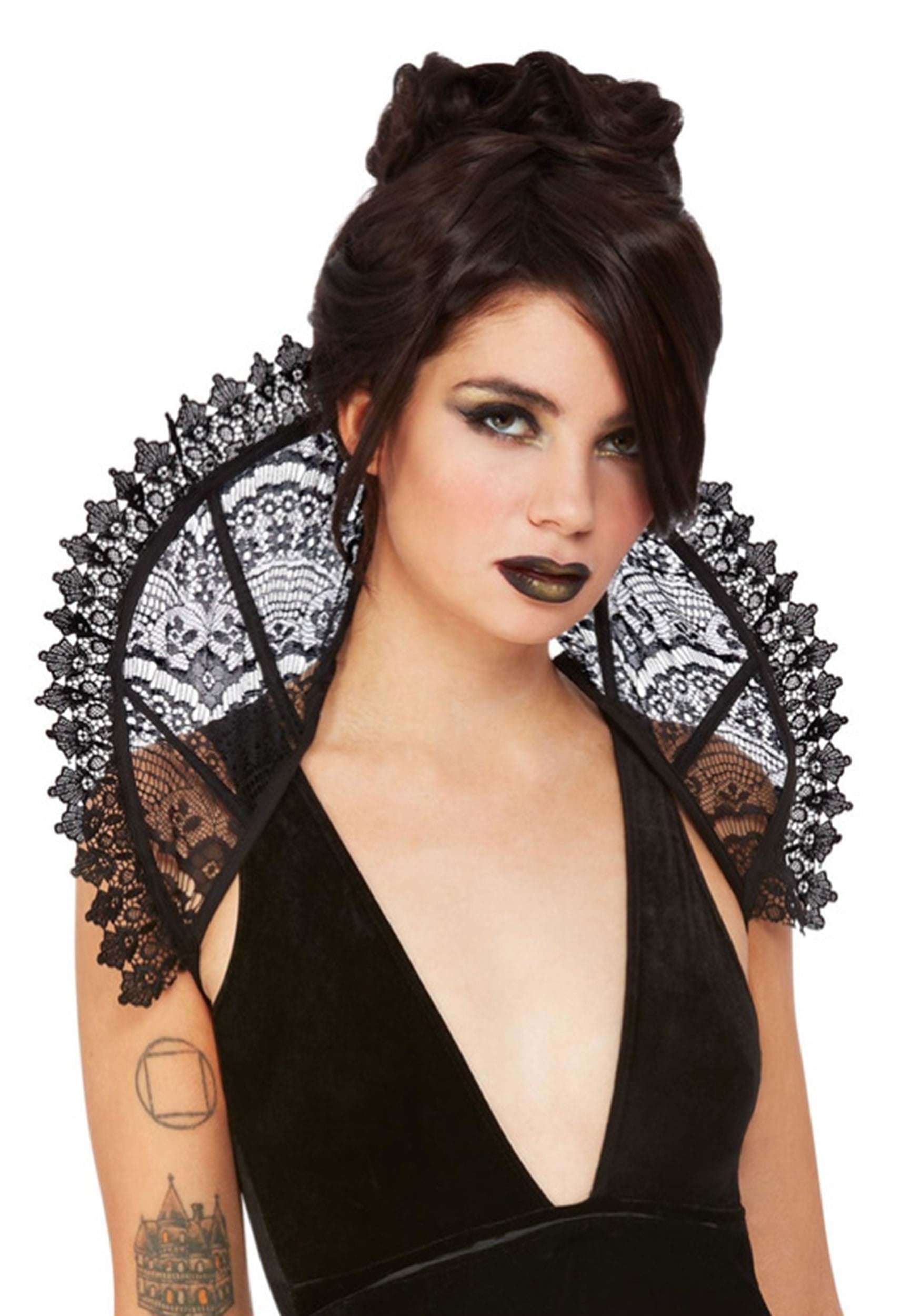Gothic Stand Up Collar Adult Fever Black Lace Gothic Stand Up Collar Adult Fever Black Lace