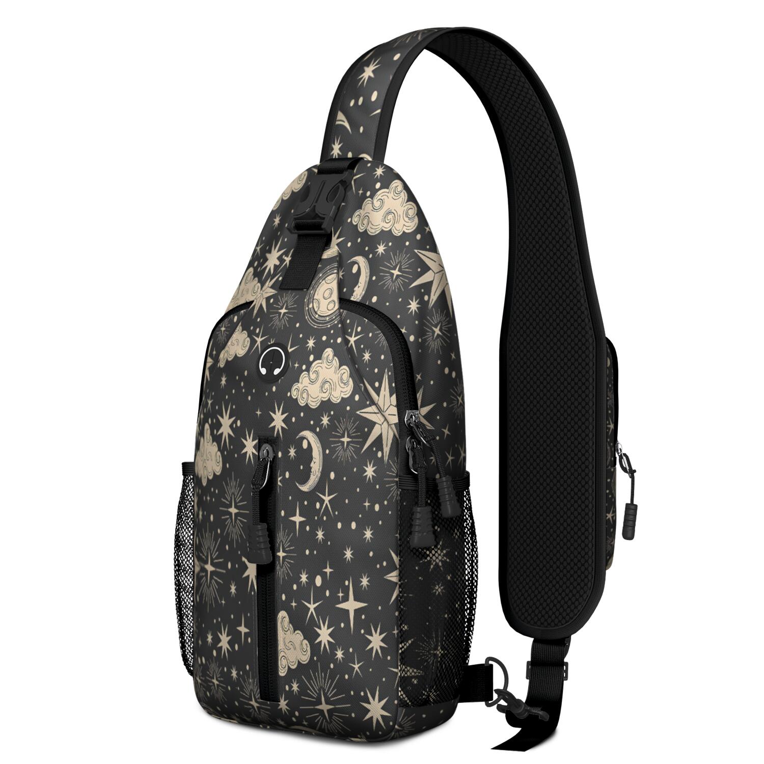 Gothic Star Crossbody Sling Bag for Women Men Travel Sling Bag Hiking Bag for Vacation Party Daily Use AntiTheft Sling Shoulder Bag Gym Sports Travel Hiking Daypack
