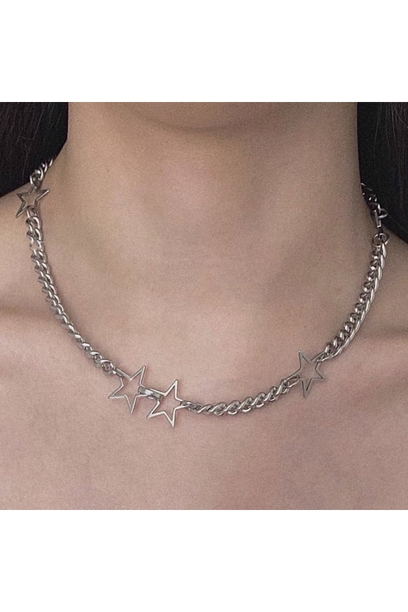 Gothic Star Necklace, Star Choker, Emo Punk Grunge Y2k Necklace, Y2k Jewelry, Christmas Jewelry Gift For Women