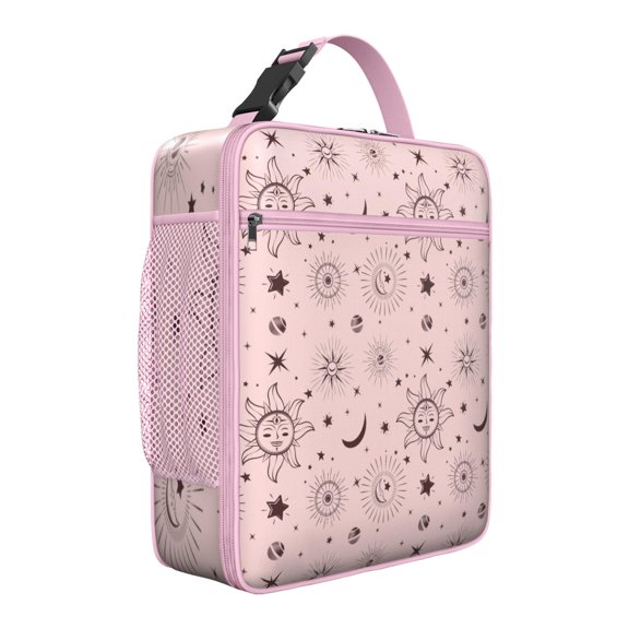 Gothic Starry Night Lunch Box for Adults - Moon & Stars Pattern, Insulated Reusable Leakproof Cooler Bag with Shoulder Strap for Work/Travel