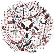 Gothic Stationery Stickers Skull PVC Sticker Raven DIY Stickers for Luggage Fridge
