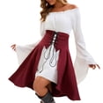 thumbnail image 1 of Gothic Steampunk Corset Skirts Womens High Waist Lace-Up Strappy Victorian Renaissance Pirate Skirt Red, S, 1 of 7