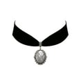 thumbnail image 1 of Gothic Steampunk Victorian Pendant Jewelry on Black Velvet Choker, 1 of 1