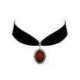 thumbnail image 1 of Gothic Steampunk Victorian Pendant Rose Flower Cameo Jewelry on Black Velvet Choker, 1 of 1