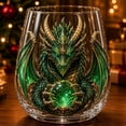 thumbnail image 1 of Gothic Stemless Wine Glass Crystal Ball Design,Clear Glass Cup for Drinks Home Bar Party Decor,Unique Holiday Gift for Gothic Lovers,Green, 1 of 5