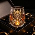 thumbnail image 1 of Gothic Stemless Wine Glass,Dragon Design Clear Glass Cup for Drinks Home Bar Party Decor,Unique Holiday Gift for Gothic Lovers, 1 of 6