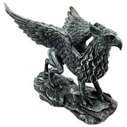 Gothic Stoic Winged Flight Gryphon Griffin Gargoyle تمثال بطل المخلوق الأسطورة
