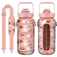 thumbnail image 1 of Gothic Style 64oz Sports Water Bottle with Phone Sleeve - Leak-Proof Large Capacity Bottle with Shoulder Strap for Halloween Fitness, 1 of 7