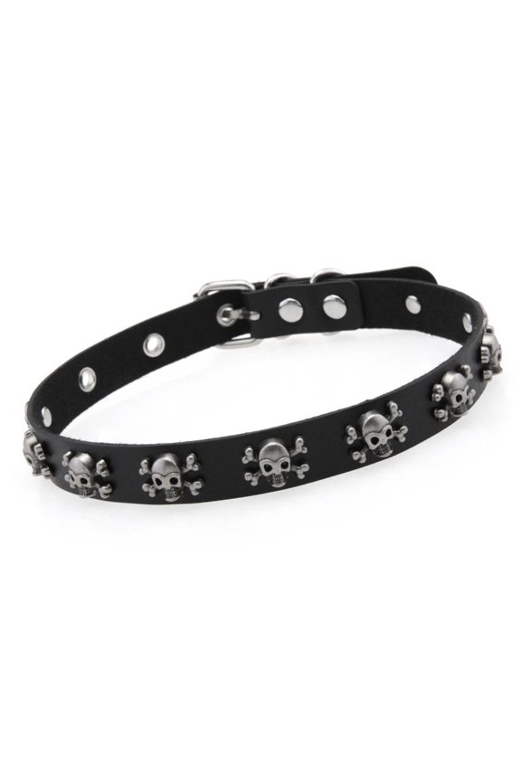Gothic Style Adjustable Necklace Collar Edgy Metal