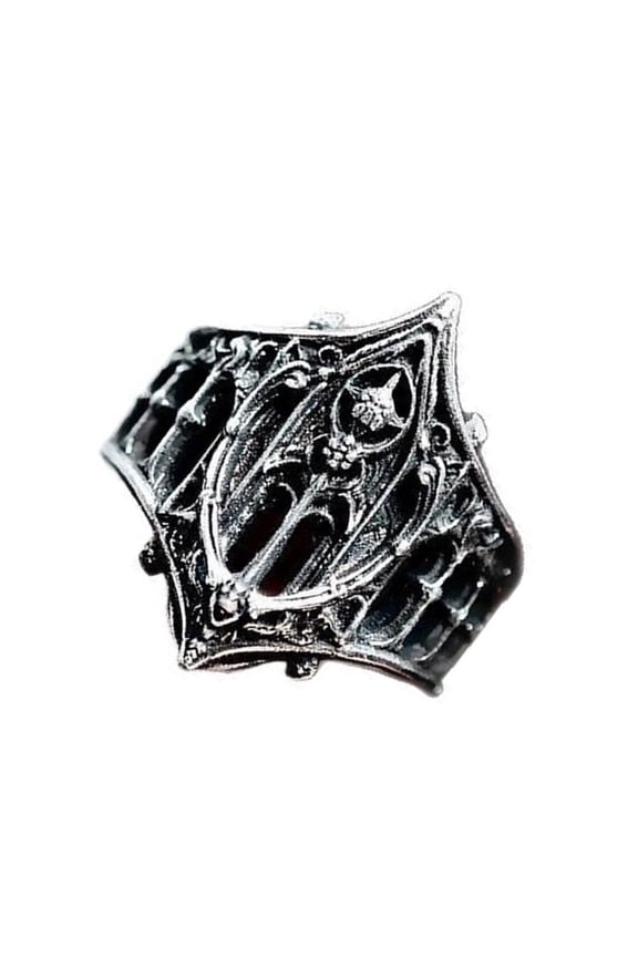 Gothic Style Antique Ring Zinc Alloy Crafted Sturdy Jewelry For Special Occasions