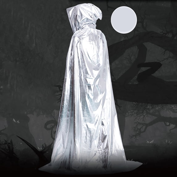 Gothic Style Cape Cloak for Fair Elegant Satin with Stand Collar Accessories