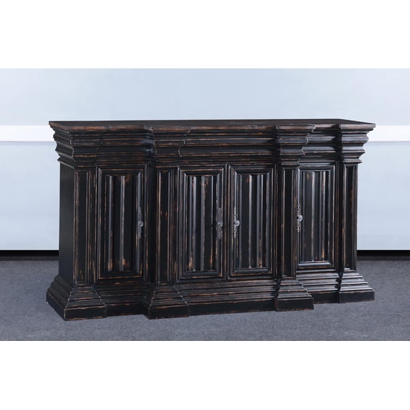 Gothic Style Cathedral Sideboard in Blackwash