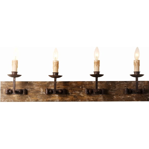 Gothic Style Glorenza Quad Wall Sconce, Rustic Elegance