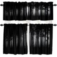 thumbnail image 1 of Gothic Style Landscape Valance Curtain Horror Dark Forest Halloween Grunge Background Rod Pocket Valance Window Treatments Short Curtains for Kitchen Living Room 54x18 Inch + 27x24 Inch X 2, 1 of 5