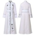 thumbnail image 1 of Gothic Style Priest For Minister Robe Halloween Party Outfit With Stand Collar And Cassock, 1 of 6