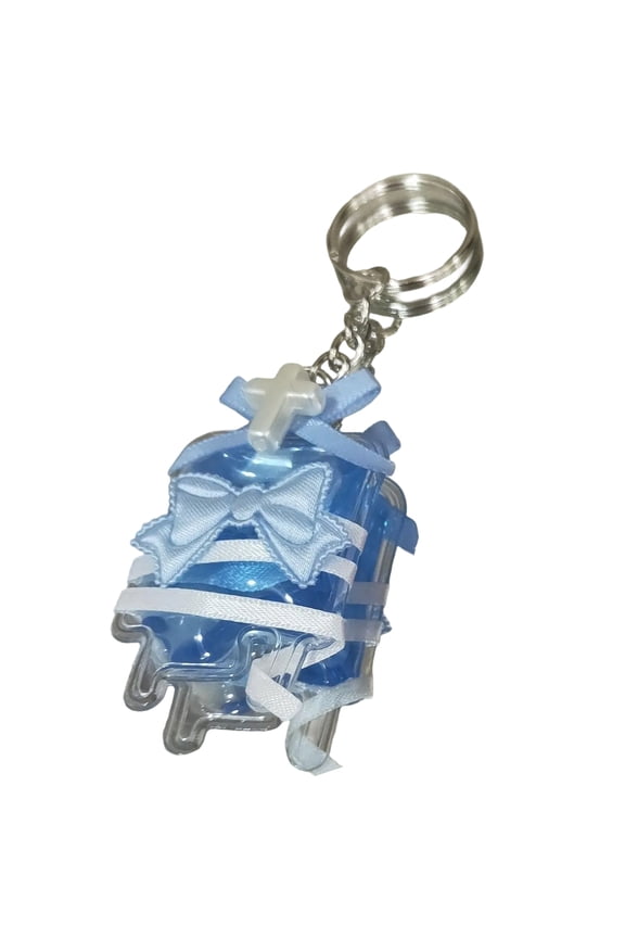 Gothic Styles Bowknot Blood Bag Pendant Unique Keychain Acrylic Texture Suitable for Enthusiasts and Trendy Youth