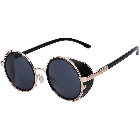 Gothic Sunglasses - Black Gold Frame / Smoke Lens