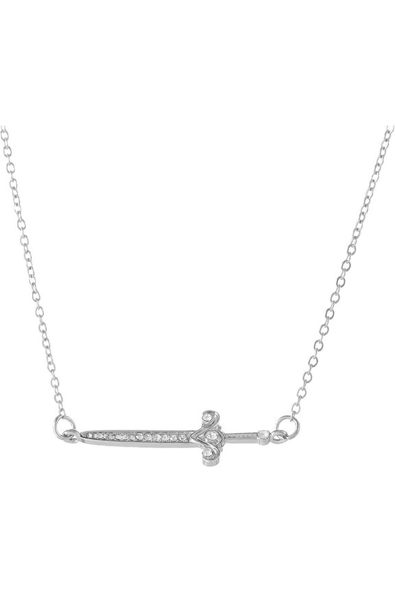 Gothic Sword Cross Necklace Punk Cool Long Dagger Knife Antiqued Silver Carved Pendant Chain Necklace for Men Women Goth Halloween Cosplay Christmas Party Rock Hip Hop Fashion Jewelry Gifts