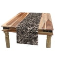 thumbnail image 1 of Gothic Table Runner, Abstract Graphic Lace Pattern Flowers Butterflies Old Fashioned Nature Inspired, Dining Room Kitchen Rectangular Runner, 16" X 90", Black Tan, by Ambesonne, 1 of 1