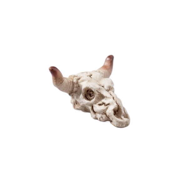 Gothic Tabletop Accents, 10 Pcs Mini Resin Charms, Halloween Skulls, Charms for Jewelry Making, Tiny Cow Head Resin Miniatures, Durable Weathered Finish Pieces for Fairy Gardens,