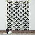 thumbnail image 1 of Gothic Tapestry, Halloween Horror Theme Spooky Black Skulls Checkered Pattern with Skeleton Bones, Wall Hanging for Bedroom Living Room Dorm Decor, 60W X 80L Inches, Black White, by Ambesonne, 1 of 5