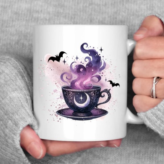 Gothic Tea Cup Mug Ceramic Coffee Lover Gift