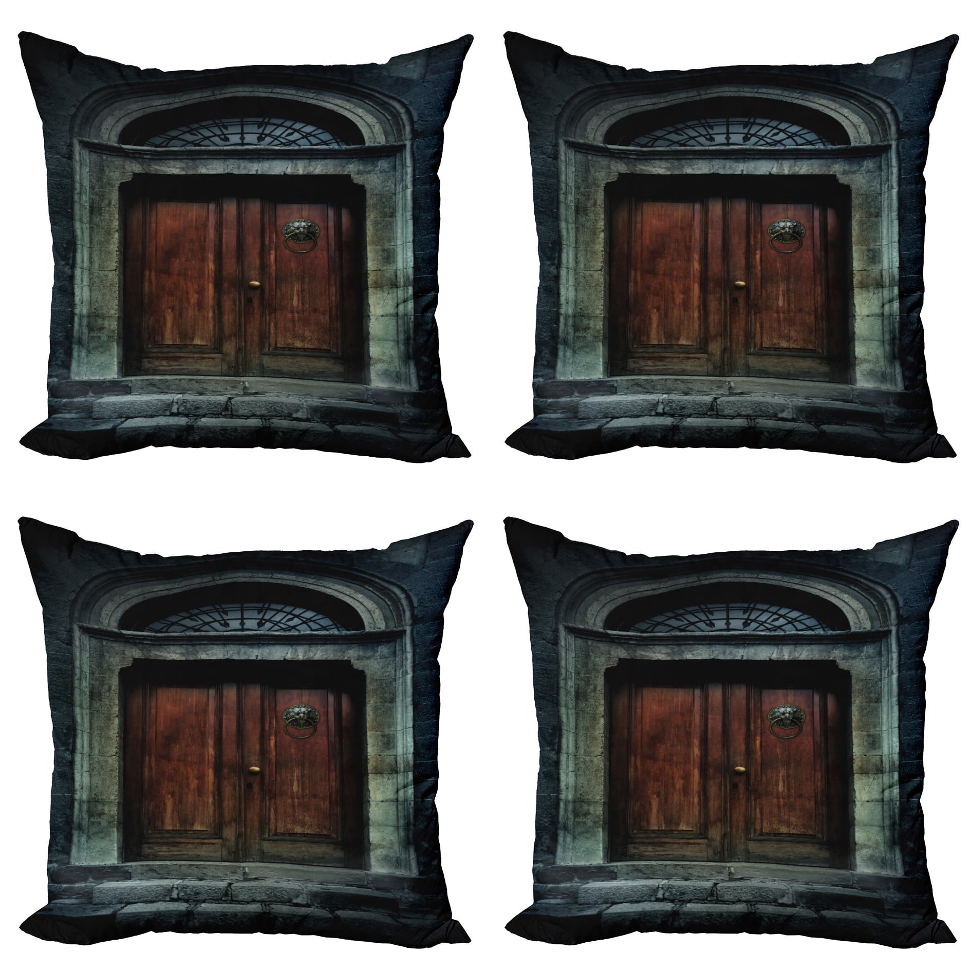 Gothic Throw Pillow Cushion Cover Pack of 2, Photo of Antique Aged