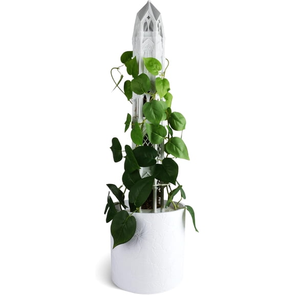 Gothic Tower Moss Pole Modular Stackable Self-Watering Indoor Climbing Plant Totem, Can Be Used as Moss Pole, Plant Stake or Climbing Support
