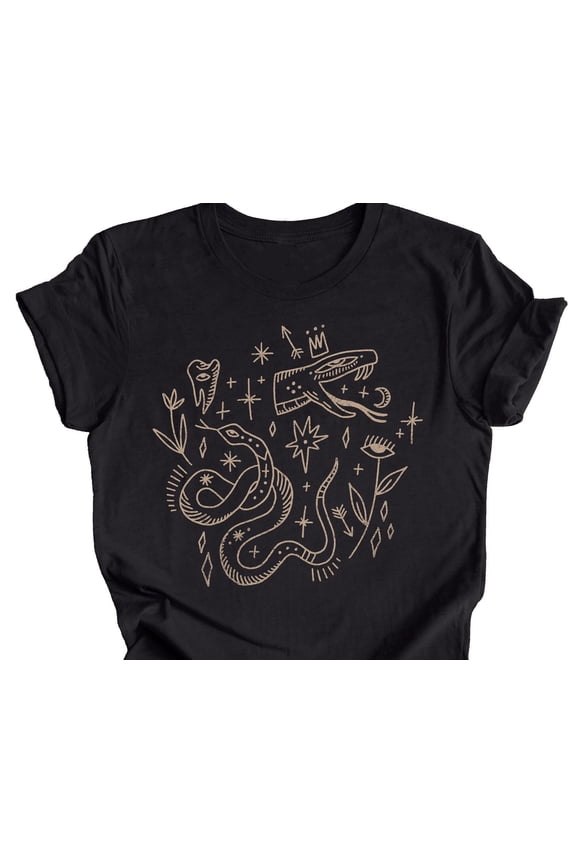 Gothic Tshirt Eclectic Graphic Tee Dreamcore Alternative T Shirt Mystical Witchy Symbols F